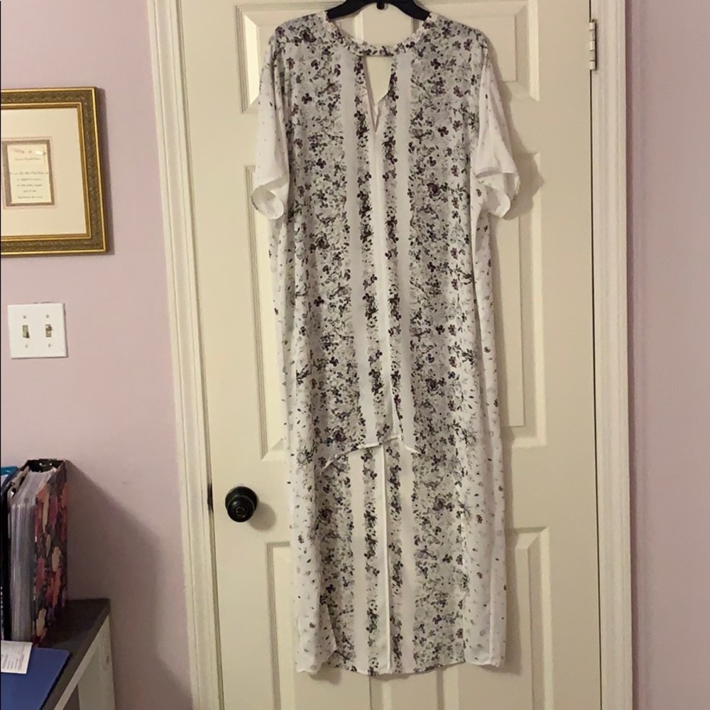 White floral maxi dress